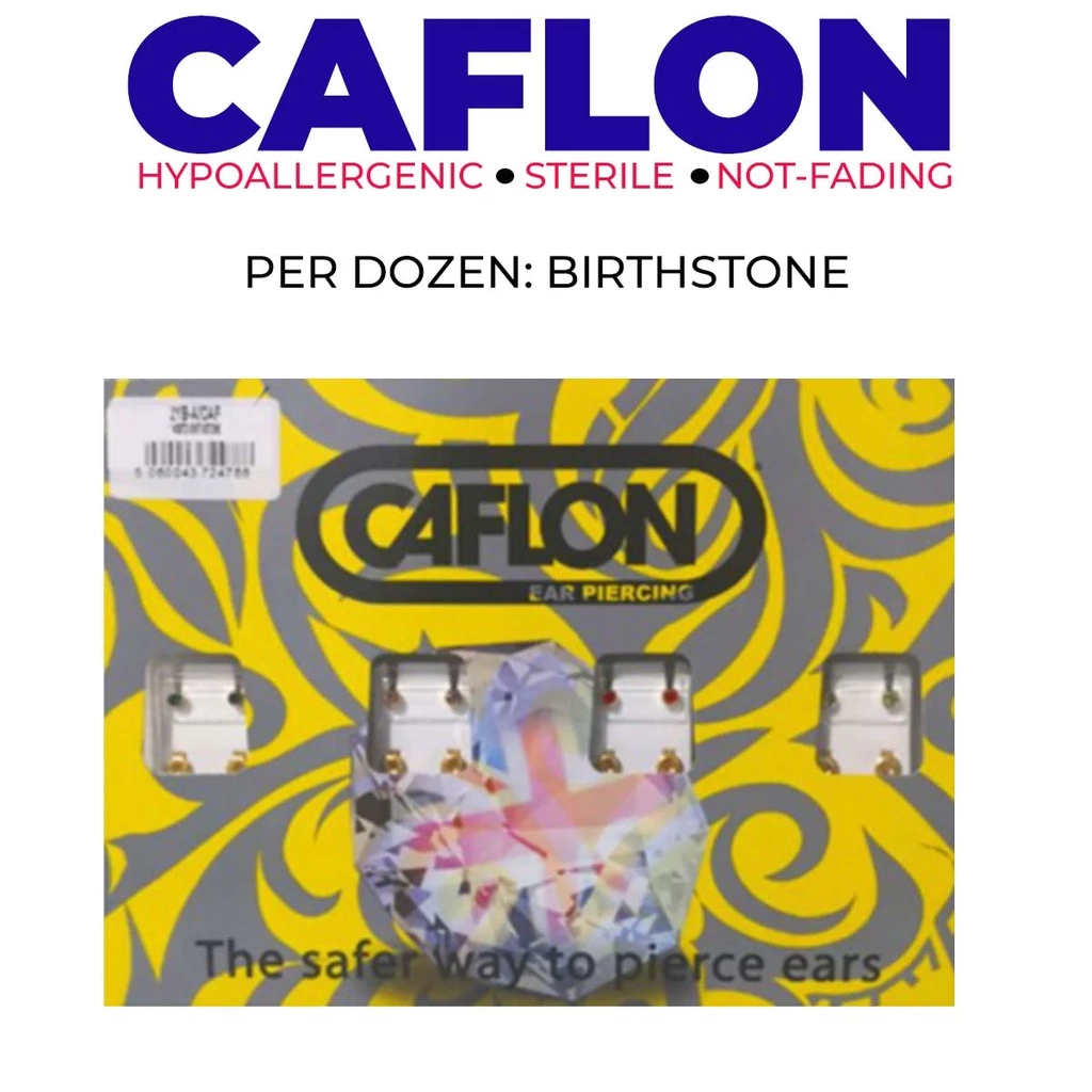 Birthstone Caflon Birthstone Ear Piercing Hypoallergenic Stainless Steel